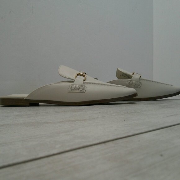 Women's Sandy Mule Flats Minimalist Slides with Gold Bit Size 9 M - Picture 7 of 11